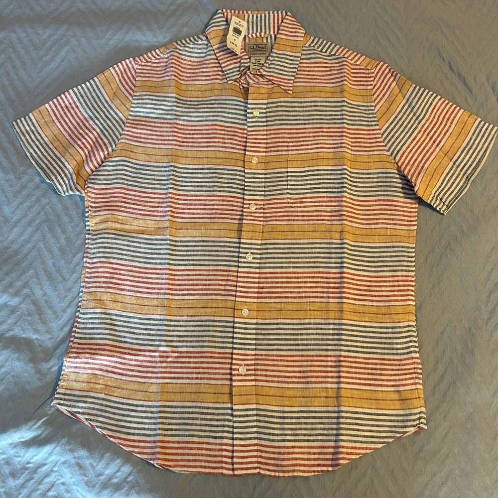 Striped Multicolor Men's Shirt LL BEAN